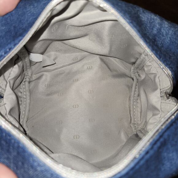 CHRISTIAN DIOR Beauty Denim Cosmetic Pouch Bag Limited Edition New Without Box - Picture 4 of 6